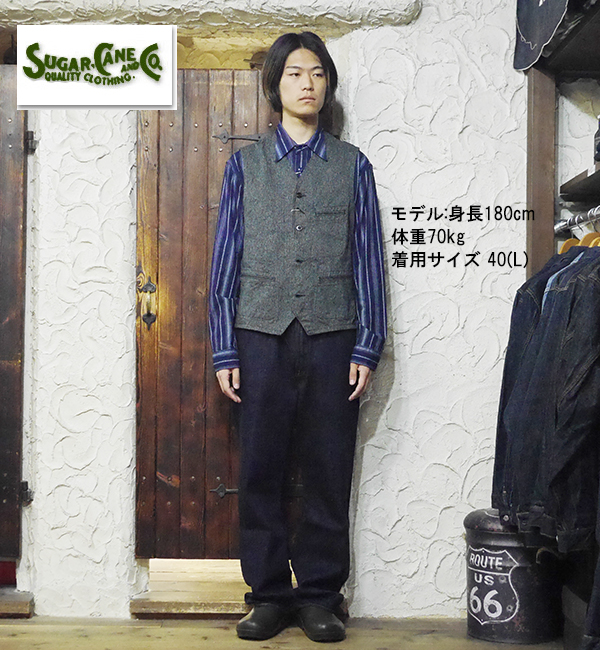 SUGAR CANE シュガーケーン ワークベスト SC12795 9oz COTTON