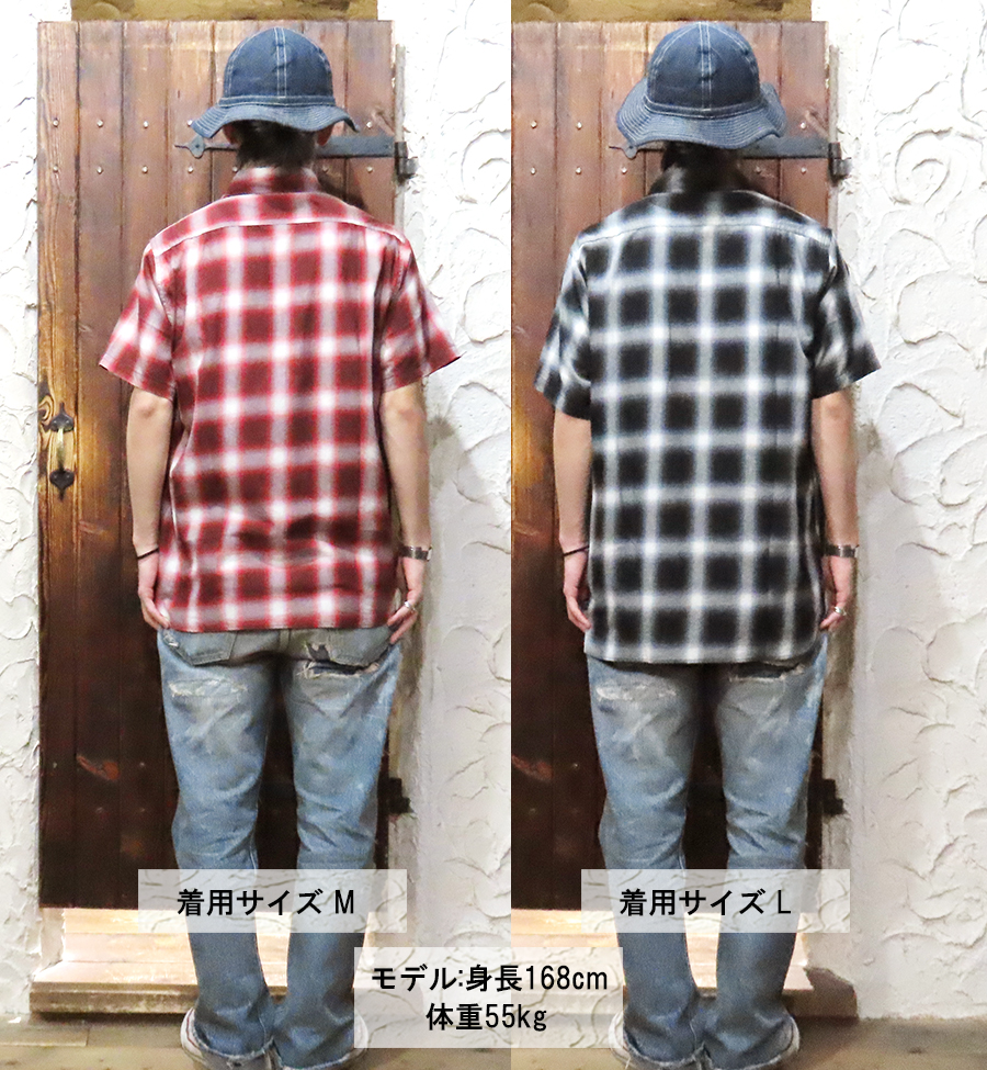 SUGAR CANE シュガーケーン ワークシャツ SC39519 OMBRE CHECK S/S