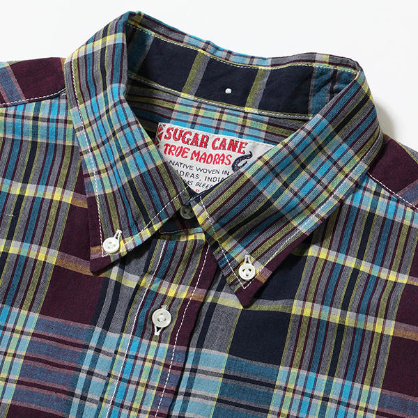 SUGAR CANE シュガーケーン ボタンダウンシャツ SC39738 MADRAS CHECK