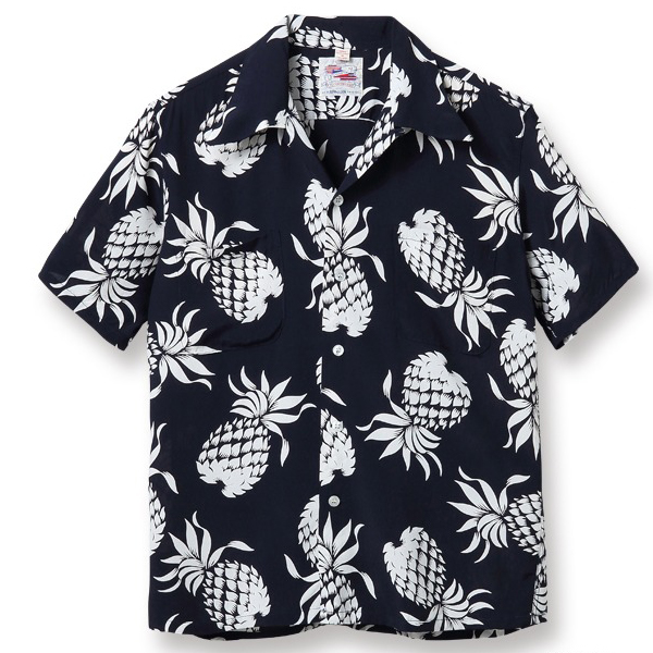 デューク・カハナモク DUKE KAHANAMOKU アロハシャツ DK36201 PINEAPPLE パイナップル ハワイアン 半袖 ヴィンテージ レーヨン サンサーフ 東洋 新色 メンズ