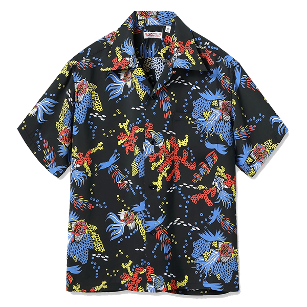 SUN SURF マーメイド柄 アロハシャツ Lサイズ SUN SURF サンサーフ アロハシャツ SS39626 TROPICAL FISH レーヨン