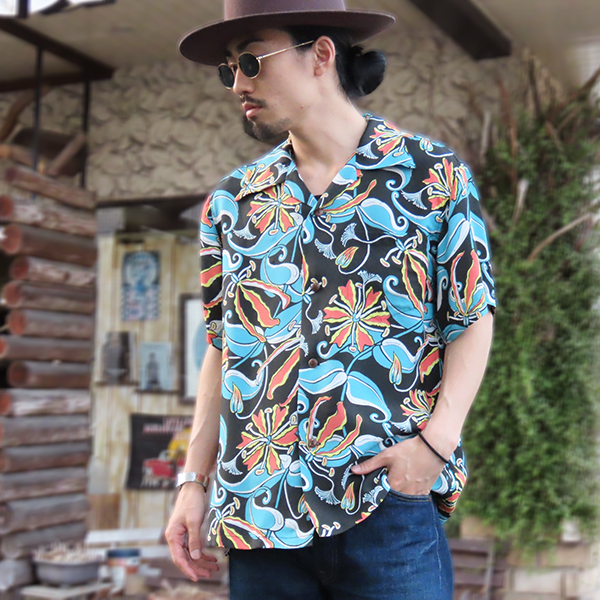SUN SURF サンサーフ アロハシャツ SS39619 SPIDER LILY レーヨン 半袖