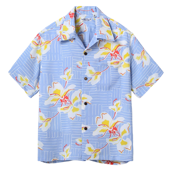 【J.S STEAD】パッチワークアロハシャツ ハワイアンシャツ (L) SUN SURF サンサーフ アロハシャツ SS39615 WHITE GINGER 半袖