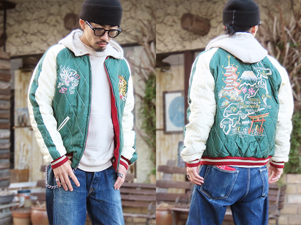 TAILOR TOYO テーラー東洋 スカジャンTT15791-145 JAPAN MAP×GOLD