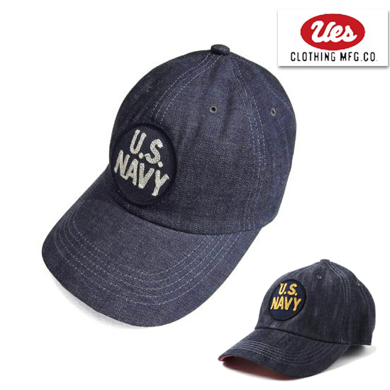 UES（ウエス） 82DC U.S.NAVY ワッペン デニム ベースボールキャップ