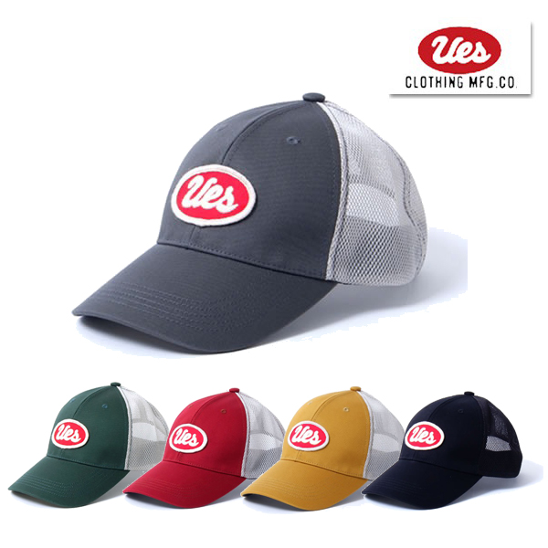 UES ウエス 82MC メッシュキャップ 帽子 CAP ベースボールキャップ 定番 UES 赤ロゴ ワッペン ワンポイント アメカジ 小物 プレゼント 男性 メンズ | UES | 01