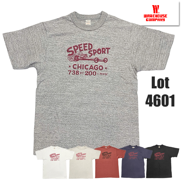 WAREHOUSE（ウエアハウス） WAREHOUSE Tシャツ Lot 4601 SPEED SPORT
