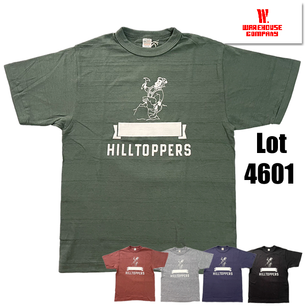 WAREHOUSE（ウエアハウス） WAREHOUSE Tシャツ Lot 4601 HILLTOPPERS