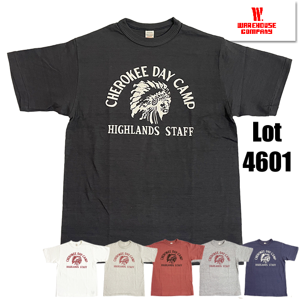 WAREHOUSE（ウエアハウス） WAREHOUSE Tシャツ Lot 4601 CHEROKEE DAY