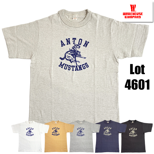 ウエアハウス WAREHOUSE Tシャツ Lot 4601 ANTON 半袖 カウボーイ フロッキー プリント アメカジ メンズ 正規品 | WAREHOUSE | 01