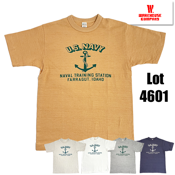 WAREHOUSE（ウエアハウス） WAREHOUSE Tシャツ Lot 4601 U.S.NAVY 半袖