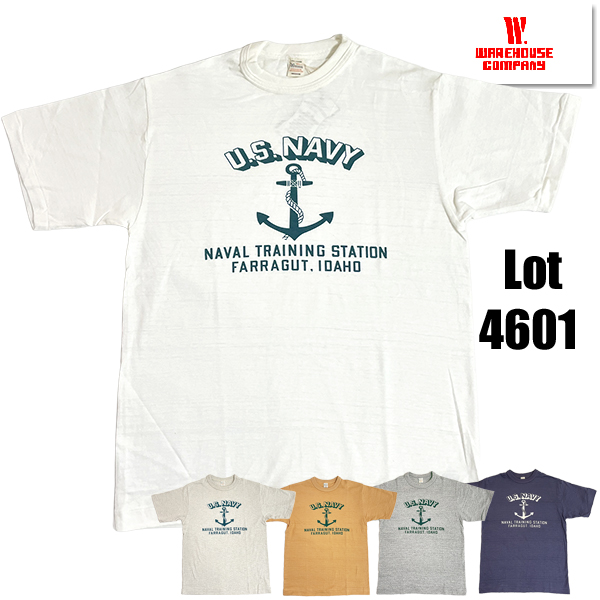 即完売 WAREHOUSE ウエアハウス Tシャツ U.S. ARMY L WAREHOUSE（ウエアハウス） WAREHOUSE Tシャツ Lot 4601 U.S.NAVY 半袖