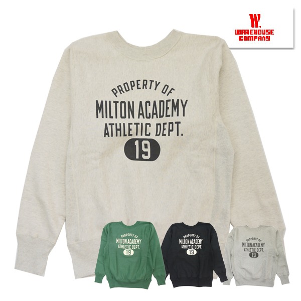 ウエアハウス WAREHOUSE スウェット Lot 483 MILTON ACADEMY