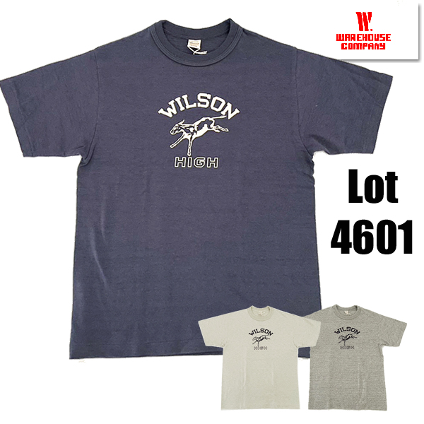 ウエアハウス WAREHOUSE Tシャツ Lot4601 WILSON 半袖 プリント シャドウボ...