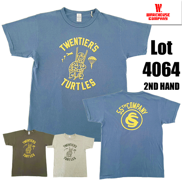 ウエアハウス WAREHOUSE Tシャツ Lot4064 TURTLES セコハンT 2ND HAND TEE 半袖 両面 プリント タートルズ 綿100％ アメカジ メンズ 2024年 春夏 新作 日本製｜ragtim-store｜02