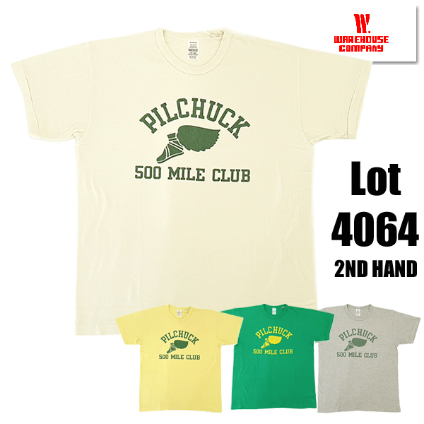 ウエアハウス WAREHOUSE Tシャツ Lot 4064 PILCHUCK セコハンT 2ND HAND セカンドハンド TEE 半袖 プリント 綿100％ アメカジ メンズ 2024年 春夏 新作 日本製｜ragtim-store｜02