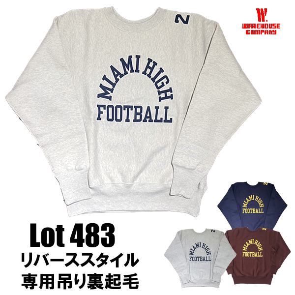 WAREHOUSE ウエアハウス スウェット Lot 483 MIAMI HIGH