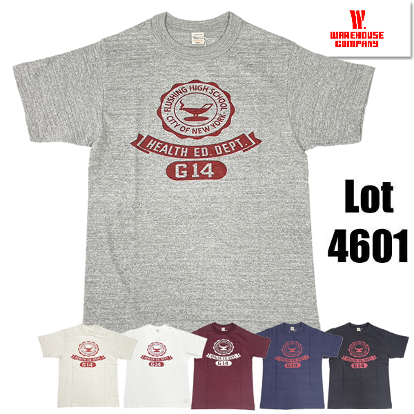 ウエアハウス WAREHOUSE Tシャツ Lot 4601 FULSHING 半袖 プリント TEE シャドウボーダー 未洗い ロゴ 綿 アメカジ ヴィンテージ メンズ 2025年 春夏 新作 | WAREHOUSE | 04
