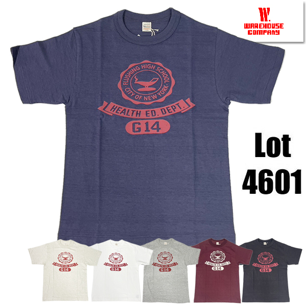 ウエアハウス WAREHOUSE Tシャツ Lot 4601 FULSHING 半袖 プリント TEE シャドウボーダー 未洗い ロゴ 綿 アメカジ ヴィンテージ メンズ 2025年 春夏 新作 | WAREHOUSE | 05
