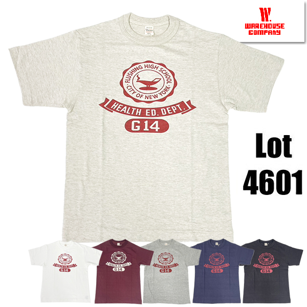 ウエアハウス WAREHOUSE Tシャツ Lot 4601 FULSHING 半袖 プリント TEE シャドウボーダー 未洗い ロゴ 綿 アメカジ ヴィンテージ メンズ 2025年 春夏 新作 | WAREHOUSE | 02