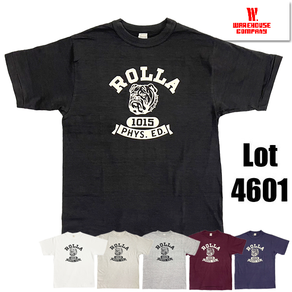ウエアハウス WAREHOUSE Tシャツ Lot 4601 ROLLA 半袖 ブルドック 犬 プリント TEE シャドウボーダー 未洗い ロゴ 綿 アメカジ メンズ 2025年 春夏 新作 | WAREHOUSE | 06