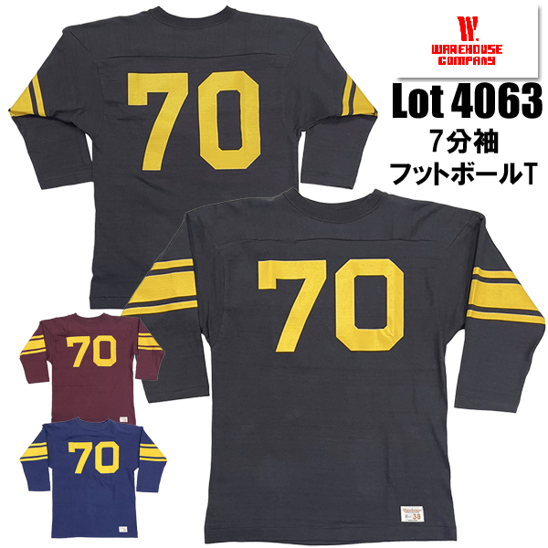 WAREHOUSE（ウエアハウス） WAREHOUSE 7分袖 フットボールT Lot 4063