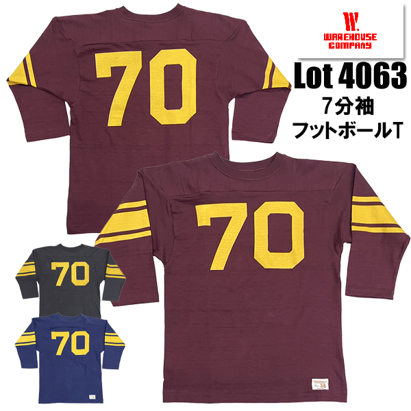 WAREHOUSE（ウエアハウス） WAREHOUSE 7分袖 フットボールT Lot 4063