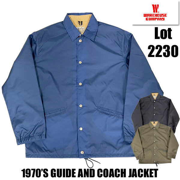 ウエアハウス Lot2230 COACH JACKET ブルー 40 WAREHOUSE ウエアハウス Lot.2230 1970'S GUIDE AND COACH JACKET Blue