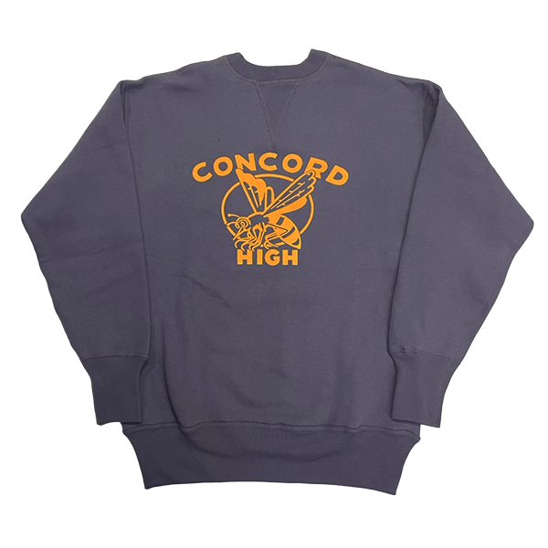 Warehouse 両V スウェット フロッキープリント 40 サックスブルー WAREHOUSE（ウエアハウス） スウェット Lot 401 CONCORD フロッキー