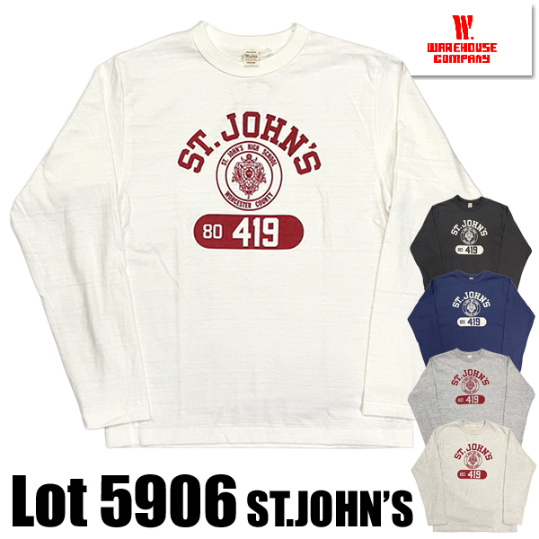 WAREHOUSE（ウエアハウス） ロンT Tシャツ Lot 5906 長袖クルーネックT