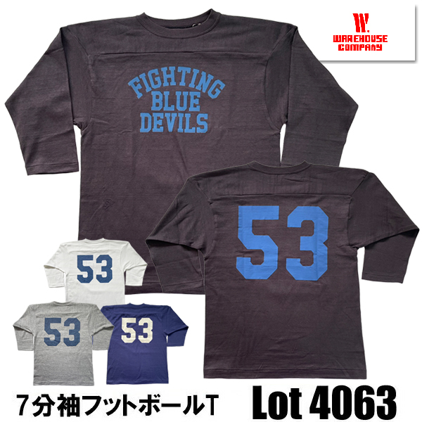 WAREHOUSE（ウエアハウス） WAREHOUSE 7分袖 フットボールT Lot 4063