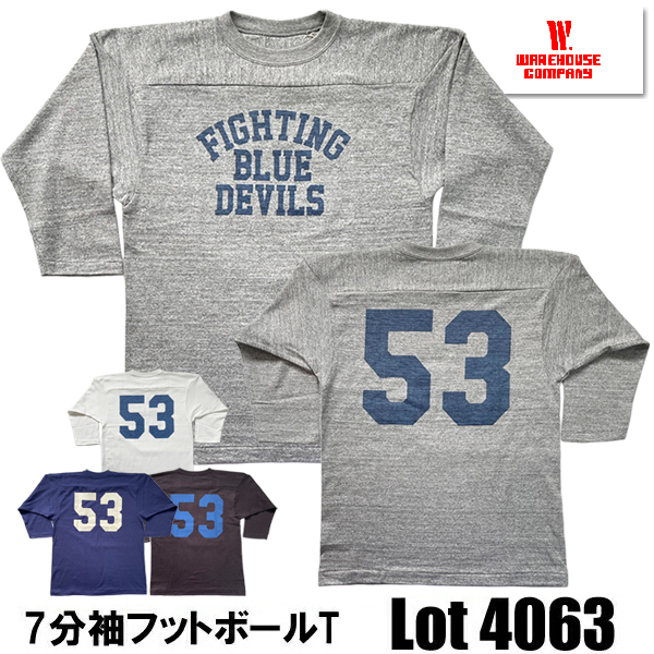 WAREHOUSE（ウエアハウス） WAREHOUSE 7分袖 フットボールT Lot 4063