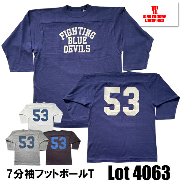WAREHOUSE（ウエアハウス） WAREHOUSE 7分袖 フットボールT Lot 4063