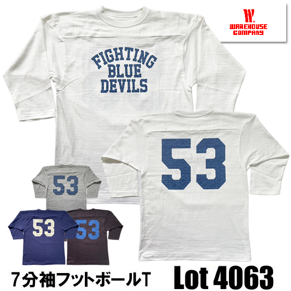 WAREHOUSE（ウエアハウス） WAREHOUSE 7分袖 フットボールT Lot 4063