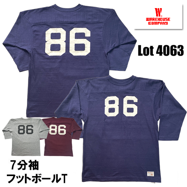 WAREHOUSE（ウエアハウス） WAREHOUSE 7分袖 フットボールT Lot 4063