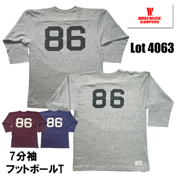 WAREHOUSE（ウエアハウス） WAREHOUSE 7分袖 フットボールT Lot 4063