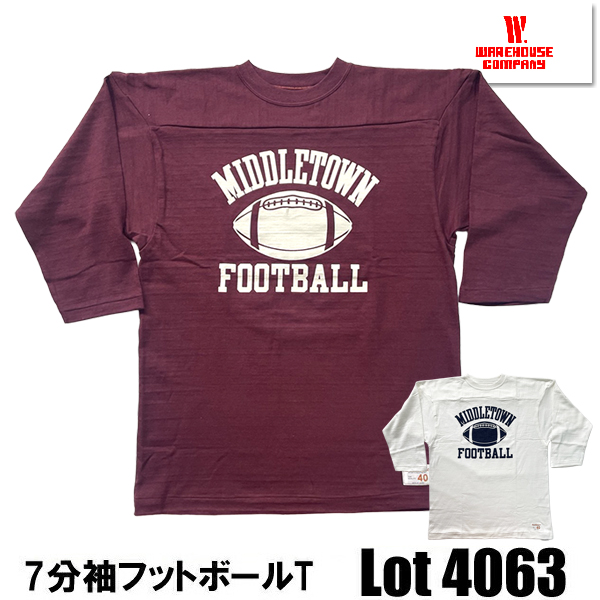 WAREHOUSE 七分N.P.S. フットボールTシャツ とTUFTS半袖Ｔ WAREHOUSE（ウエアハウス） WAREHOUSE 7分袖 フットボールT Lot 4063