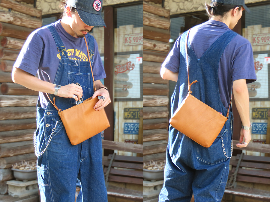 Y'2 LEATHER ワイツーレザー サコッシュバッグ BG-18 NATURAL SCAR