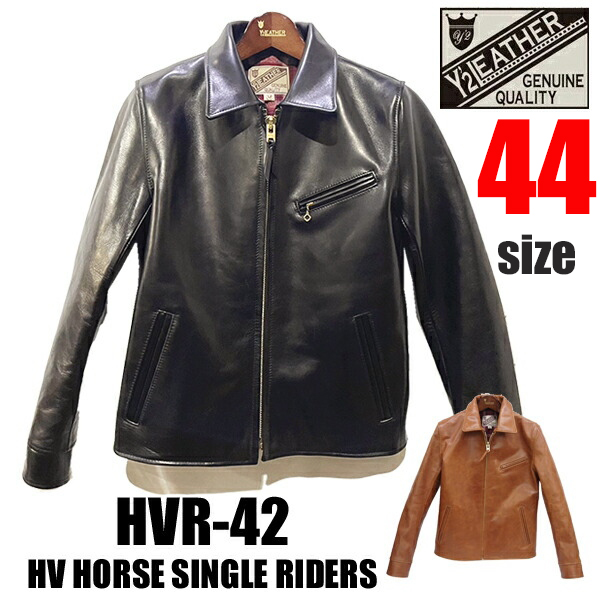 Y'2 LEATHER ワイツーレザー HVR-42-L 44size HV HORSE シングル
