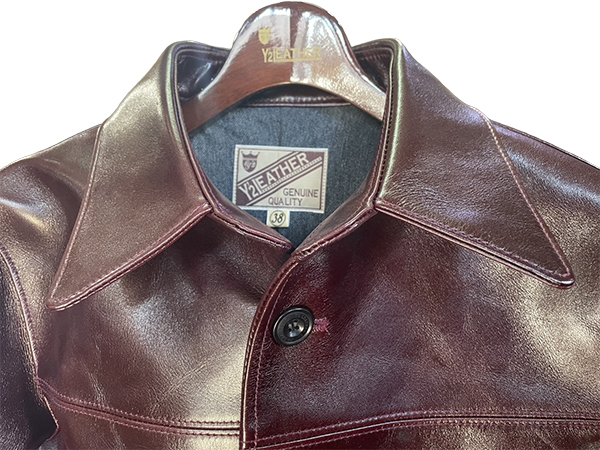 Y'2 LEATHER ワイツーレザー カーコート LSC-76-C CHERRY ANILINE