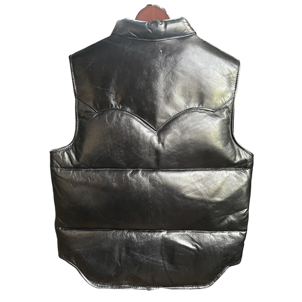 Y'2 LEATHER ワイツーレザー ダウンベスト OV-01 BLACK OIL SOFT HORSE