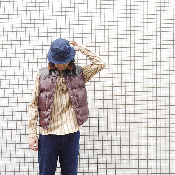 Y'2 LEATHER ワイツーレザー ダウンベスト OV-01-M オイルソフト