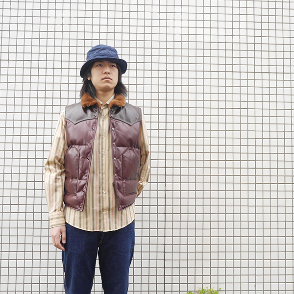 Y'2 LEATHER ワイツーレザー ダウンベスト OV-01-M オイルソフト