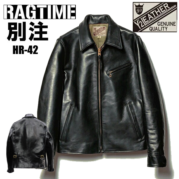 Y'2 LEATHER ワイツーレザー シングルライダース HR-42 別注 限定 レザージャケット ヴィンテージホース 革ジャン アメカジ メンズ｜ragtim-store｜02