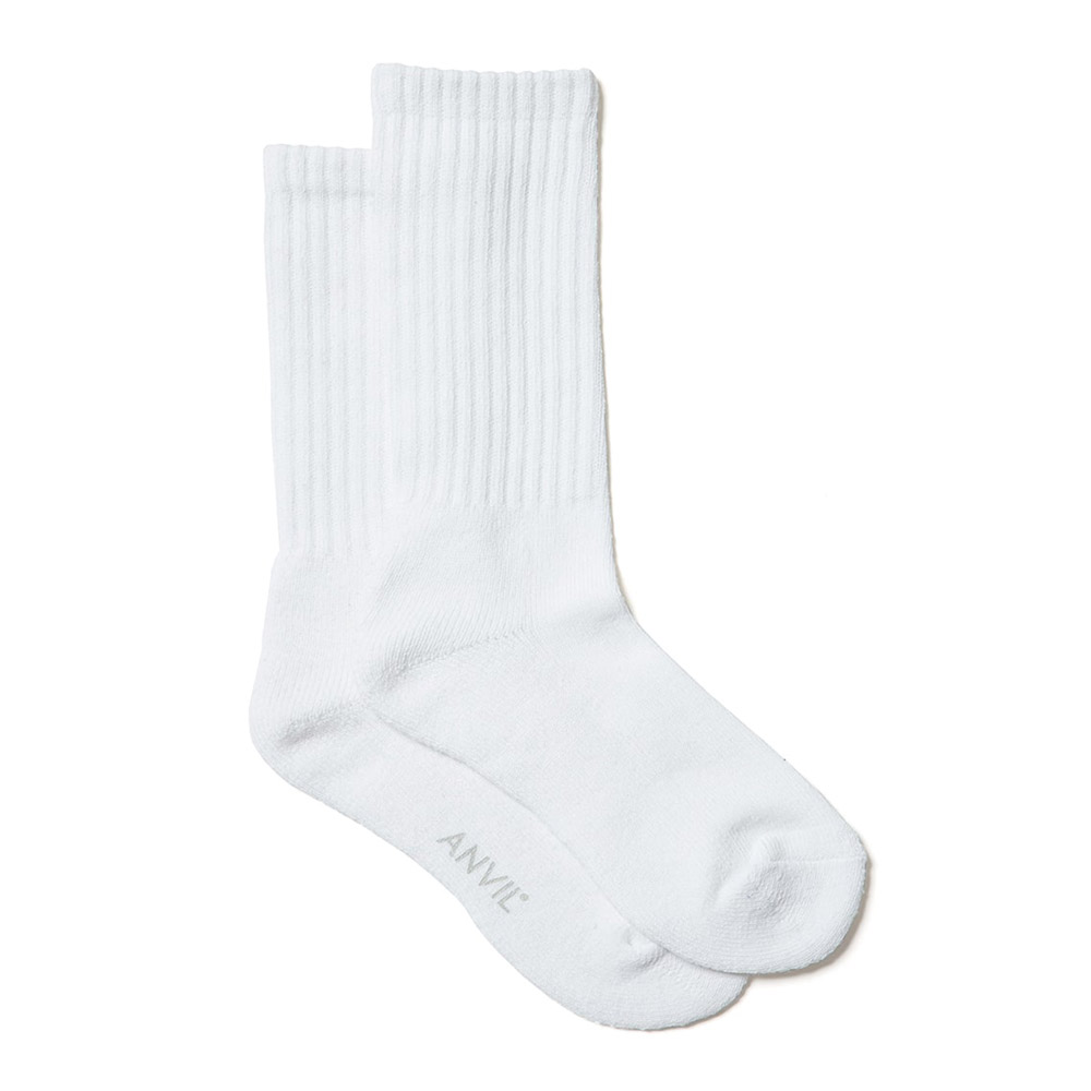 ANVIL アンビル アンヴィル ソックス 靴下 USA コットン クルーソックス USA Cotton Crew Socks AN500 メンズ  ハイソックス リブソックス ラインソックス 長め