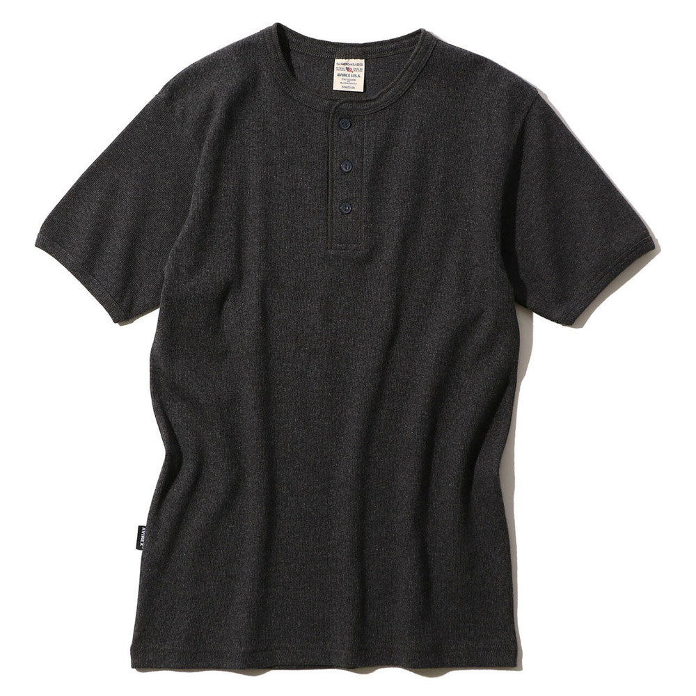 注目■AVIREX■リブ 半袖 ブイネック Tシャツ デイリーウェア DAILY/デイリー》RIB S/S V-NECK T-SHIRT/リブ 半袖 ブイネック