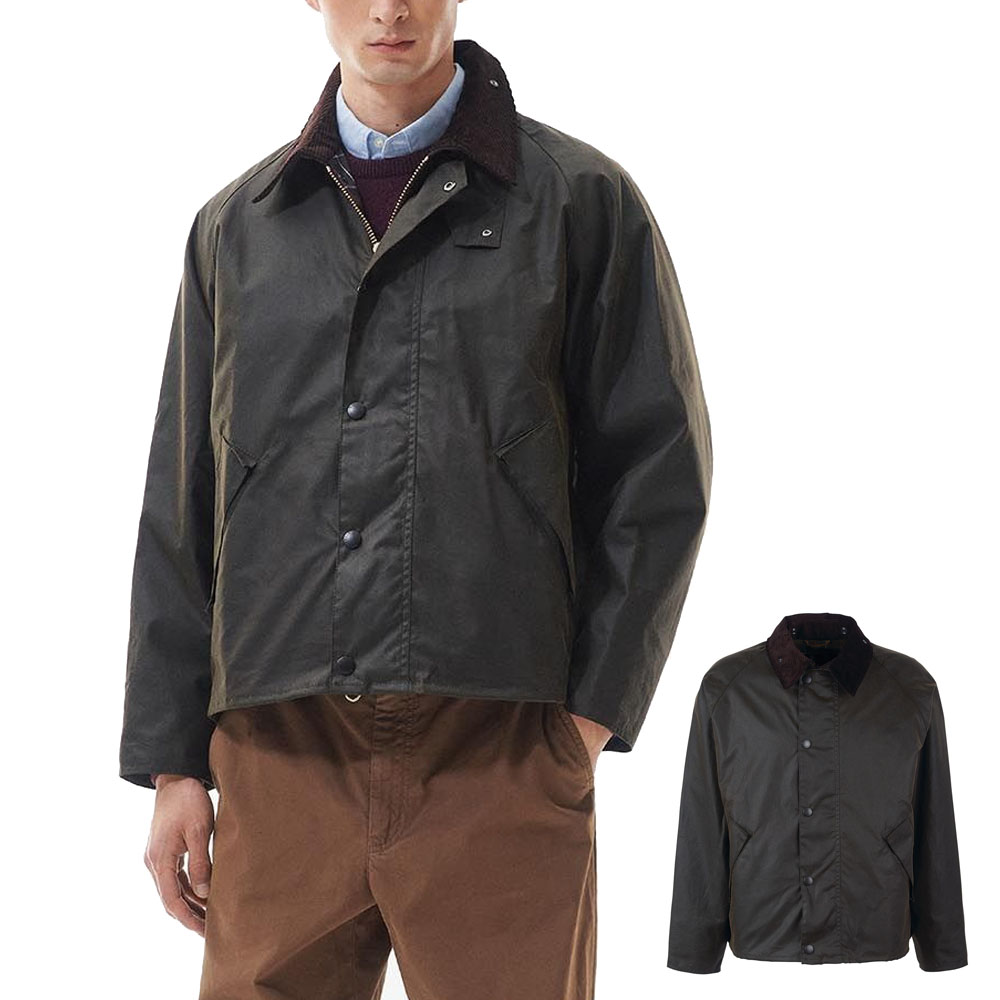 バブアー Barbour ジャケット ワックス コットン ショート ブルゾン トランスポートTRANSPORT WAX COTTON BLOUSON  MWX1678 メンズ 男性 グリーン 緑 38 40 42