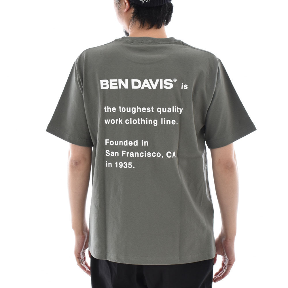 ベンデイビス BEN DAVIS Tシャツ ゴリラ EMB ティー 刺繍Tシャツ 背面