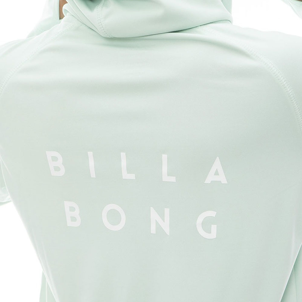 ビラボン BILLABONG レディース ジップアップラッシュガードパーカー ZIP UP HOODED RASHGUARD BE013861 ロゴ 紫外線対策 プール 海 水陸両用 リサイクル素材｜raiders｜13