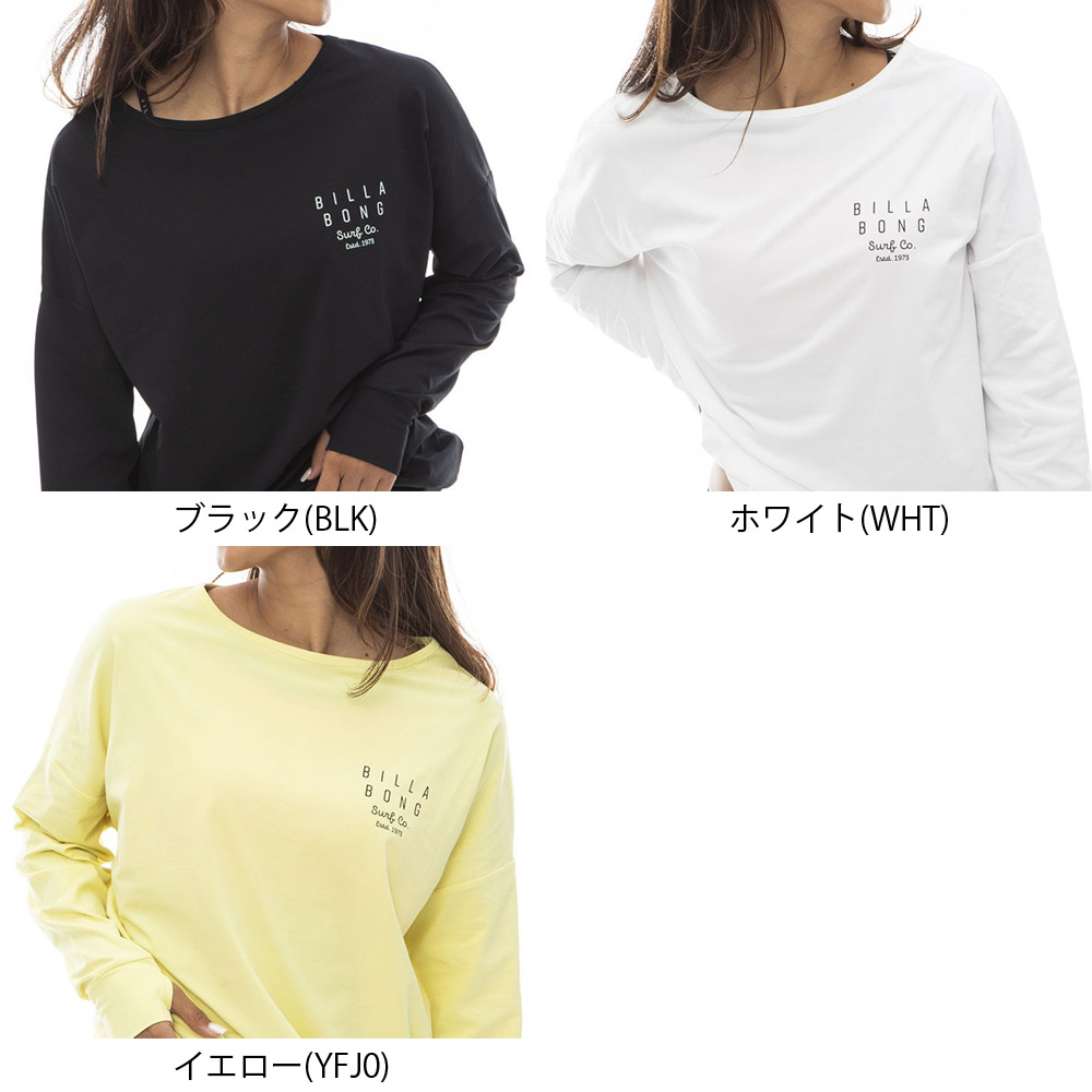 ビラボン BILLABONG レディース ラッシュガード ボートネック 長袖 Tシャツ LOGO L/S BOAT NECK TEE RASH BE013866 UPF50+ 紫外線対策 日焼け防止 プール 海｜raiders｜05